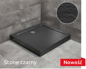 PROMOCJA Radaway Doros C Compact Stone Brodzik kwadratowy z obudową 100x100 cm czarny