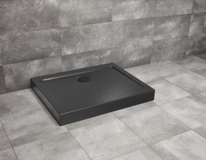 PROMOCJA Radaway Doros D Compact Stone Brodzik prostokątny 110x80x11,5 cm czarny
