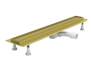 Schedpol Regular Line odpływ liniowy 90 cm z rusztem steel złoty mat
