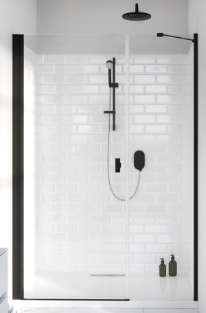 PROMOCJA Radaway Nes 8 DWS I Drzwi do wnęki lewe 90 cm (88-91cm) profil czarny