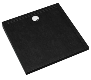 Schedline Sharper Brodzik akrylowy 90x90x4,5 cm czarny kamień