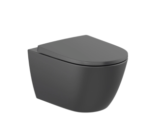 Roca Ona Miska WC podwieszana Rimless Vortex 53 cm czarny mat