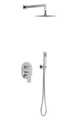 PROMOCJA Excellent Glad zestaw prysznicowo-wannowy podtynkowy z deszczownicą 20 cm, 2 funkcyjny, chrom