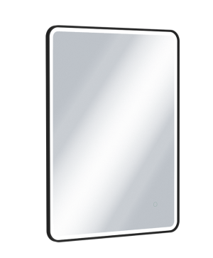 PROMOCJA Excellent Corido lustro łazienkowe 80x60 cm oświetlenie LED mata grzewcza, czarny mat