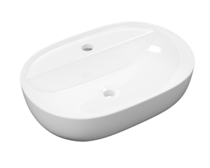 PROMOCJA Excellent Jima umywalka nablatowa 51x38 cm z otworem na baterię, biały połysk