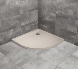 PROMOCJA Radaway Doros A Stone brodzik półokrągły 90x90 cm wys. 4,5 cm Kaszmirowy