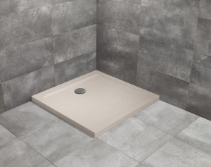 PROMOCJA Radaway Doros C Stone brodzik kwadratowy 100x100x5 cm Kaszmirowy