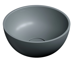 Omnires SHELL M+ umywalka nablatowa Ø35 cm ash grey mat