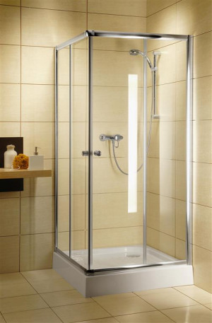 PROMOCJA Radaway Classic C Kabina prysznicowa 90x90 cm szkło brązowe, białe profile