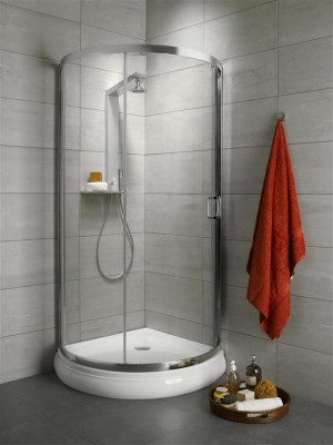 PROMOCJA Radaway Premium Plus B Kabina półokrągła 90x90 cm szkło grafitowe
