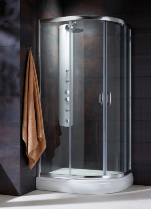 PROMOCJA Radaway Premium Plus E 1900 Kabina półokrągła 100x80 cm szkło grafitowe