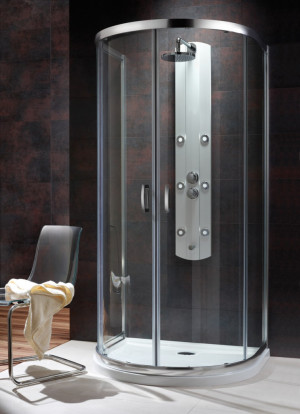 PROMOCJA Radaway Premium Plus P Kabina półokrągła 100x90 cm szkło brązowe