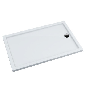 Schedline Brodzik kompozytowy Stabilsound Plus Estima 80x110x4,5 cm, prostokątny z odpływem na krótszym boku