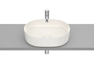 Roca Inspira Umywalka nablatowa cienkościenna Round FINECERAMIC® beżowy