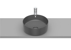 Roca Inspira Round umywalka nablatowa 37x37 cm onyks