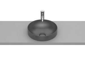 Roca Inspira Round umywalka blatowa 37x37 cm onyks