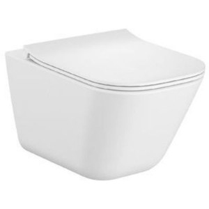 Roca Gap Rimless miska WC wisząca bez kołnierza z deską wolnoopadającą ultraslim białą