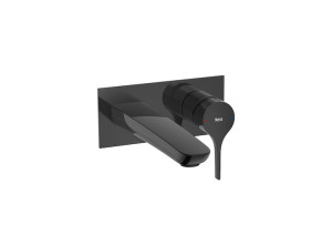 Roca Insignia Black bateria umywalkowa podtynkowa Titanium Black