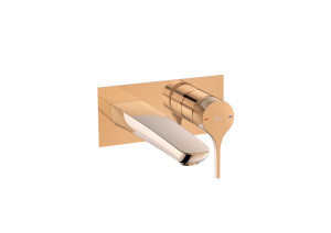 Roca Insignia Black bateria umywalkowa podtynkowa Rose Gold