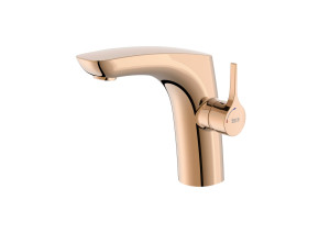 Roca Insignia Black bateria umywalkowa stojąca Rose Gold