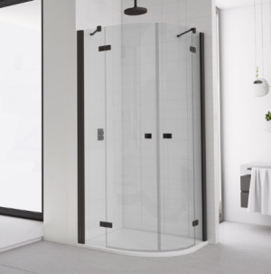 Ronal - Sanswiss Annea Kabina półokrągła R=50 90x90 cm czarny mat