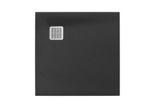 Roca Terran Brodzik kompozytowy 90x90 cm czarny z syfonem