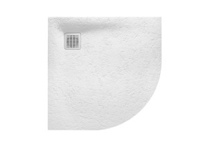 Roca Terran Brodzik półokrągły 90x90 cm wys. 28 mm Stonex kolor biały