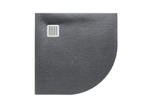 Roca Terran Brodzik półokrągły 90x90 cm wys. 28 mm Stonex kolor szary łupek