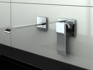 Kohlman Axis Bateria umywalkowa chrom