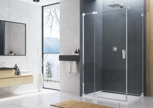 Ronal - Sanswiss Cadura Kabina prysznicowa 90x90 cm srebrny połysk lewa