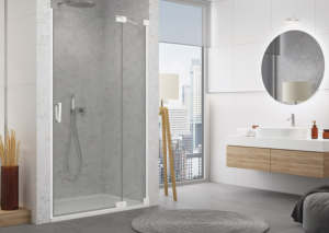 Ronal - Sanswiss Cadura Drzwi do wnęki prawe 90 cm (87,5-90,5 cm) profil biały mat