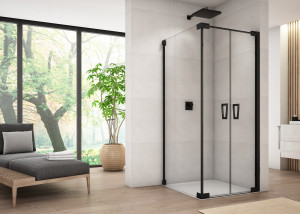 Ronal - Sanswiss Cadura Kabina prysznicowa 75x75 cm profil czarny