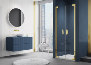 Ronal - Sanswiss Drzwi do wnęki 90 cm (88-91 cm) profil złoty