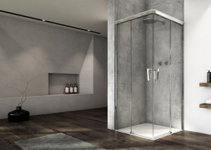 Ronal - Sanswiss Cadura Kabina prysznicowa 120Lx120Pcm profil srebrny połysk