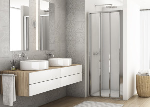 Ronal - Sanswiss DIVERA Drzwi do wnęki przesuwne 100 cm (96-102 cm) profil srebrny połysk