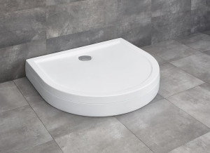 PROMOCJA Radaway DELOS P Brodzik asymetryczny przyścienny z obudową 100x90cm