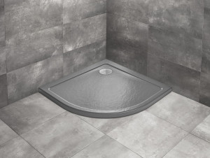 PROMOCJA Radaway Doros A Stone Brodzik półokrągły 80x80 cm antracyt