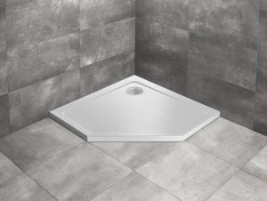 PROMOCJA Radaway Doros PT Stone Brodzik pięciokątny 80x80 cm biały