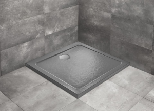 PROMOCJA Radaway Doros C Stone Brodzik kwadratowy 90x90x4,5 cm antracytowy