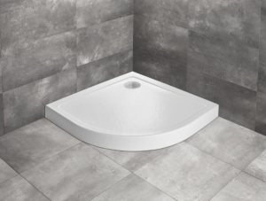 PROMOCJA Radaway Doros A Compact Stone Brodzik półokrągły 90x90 cm biały