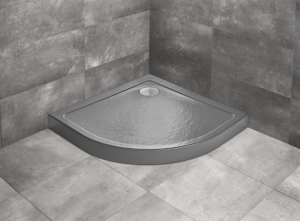 PROMOCJA Radaway Doros A Compact Stone brodzik półokrągły 90x90x11,5 cm antracytowy
