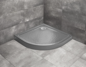 PROMOCJA Radaway Doros A Compact Stone Brodzik półokrągły 90x90 cm antracytowy