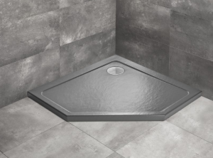 PROMOCJA Radaway Doros PT Stone Brodzik pięciokątny 90x90x5 cm antracytowy