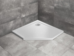 PROMOCJA Radaway Doros PT Stone Brodzik pięciokątny 90x90x5 cm biały