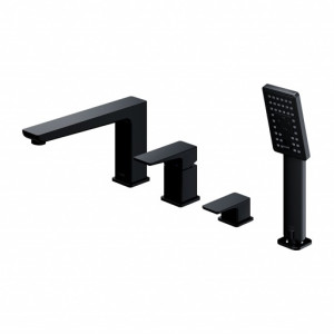 Omnires Parma Bateria wannowa 4-otworowa czarny mat