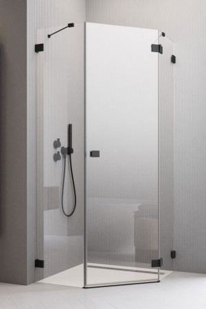 PROMOCJA Radaway Essenza Pro PTJ Kabina pięciokątna drzwi prawe 100x80 cm profil czarny