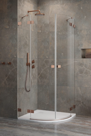 PROMOCJA Radaway ESSENZA PRO BRUSHED COPPER PDD Kabina prysznicowa 100x100 cm profil Miedź szczotkowana