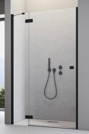 PROMOCJA Radaway Essenza Black DWJ Drzwi prysznicowe 120 cm (118,7-121) lewe czarny mat