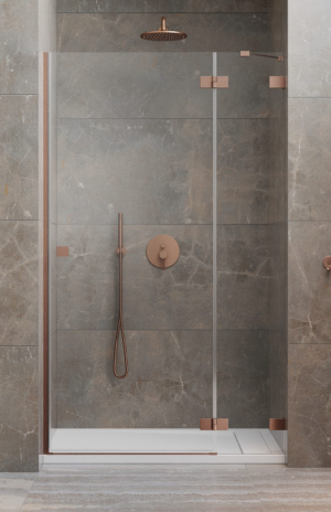 PROMOCJA Radaway Essenza Pro Brushed Copper DWJ Drzwi prysznicowe prawe 100 cm (99,2-100,8 cm) profil Miedź szczotkowana