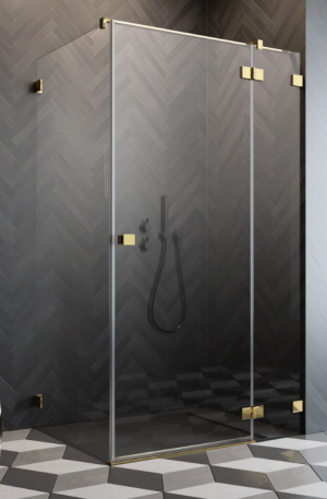 PROMOCJA Radaway Essenza Pro Gold KDJ Kabina prostokatna drzwi prawe 90x110 cm profil złoty